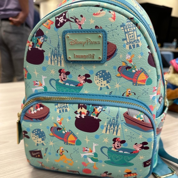 Disney Parks Loungefly Backpack - Teal and Multicolor